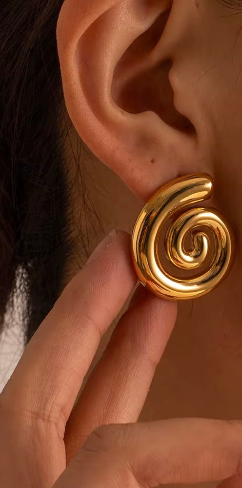 Ocean Eyes Spiral Earrings