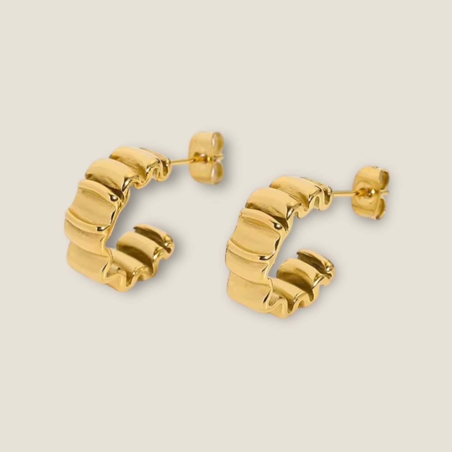Aurelia Textured Hoops