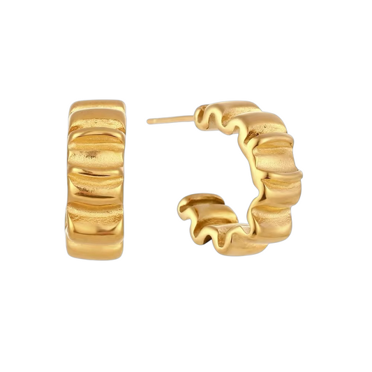 Aurelia Textured Hoops