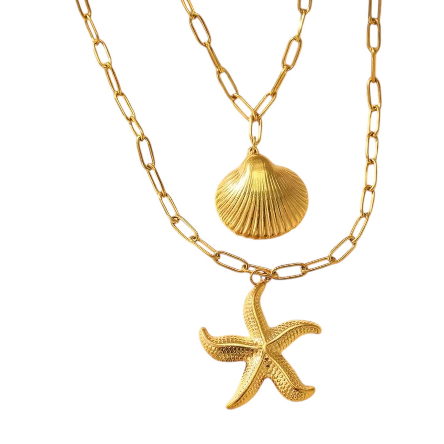 Nadia Double Shell necklace
