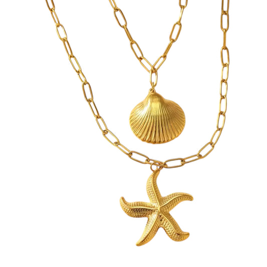 Nadia Double Shell necklace