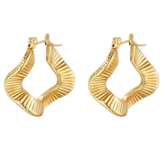 Remi Textured Hoop Earrings
