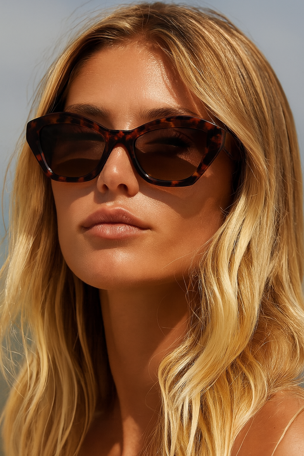 Adel Sunglasses - Clear Nude